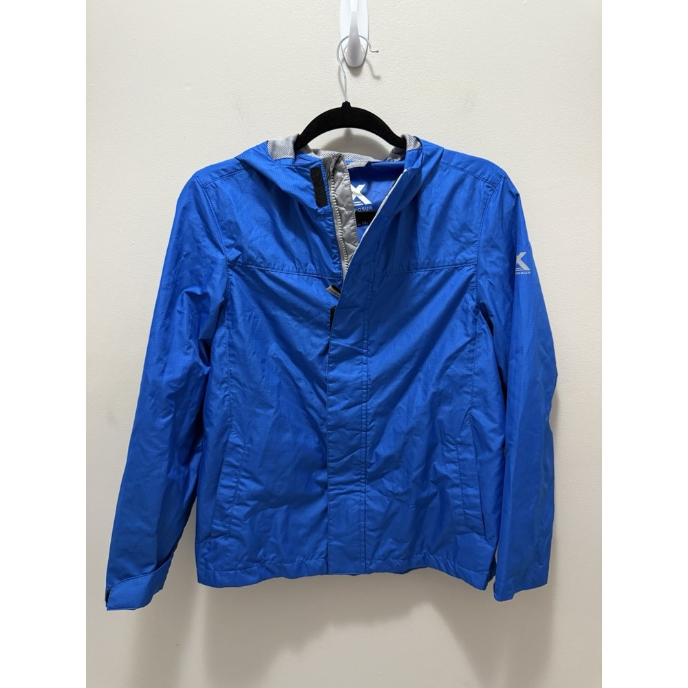 ZeroXposur Blue Lightweight Hooded Windbreaker Jacket – Size 14/16 Yout